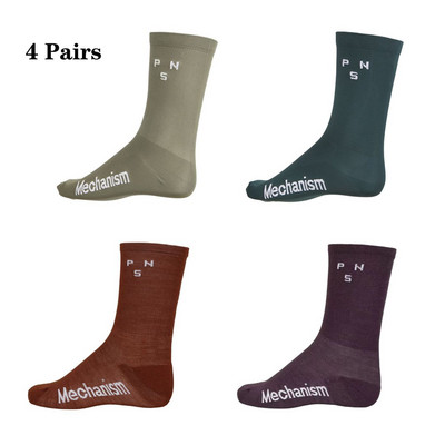 Επαγγελματικές κάλτσες ποδηλασίας εξωτερικού χώρου 4 ζευγάρια Ανδρικές Γυναικείες κάλτσες ιππασίας καθαρό βαμβακερό αναπνέον αθλητικές κάλτσες απορρόφησης υγρασίας 37-46