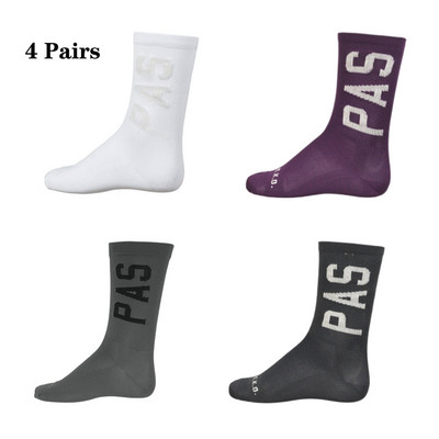 Επαγγελματικές κάλτσες ποδηλασίας εξωτερικού χώρου 4 ζευγάρια Ανδρικές Γυναικείες κάλτσες ιππασίας καθαρό βαμβακερό αναπνέον αθλητικές κάλτσες απορρόφησης υγρασίας 37-46