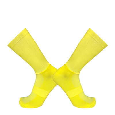 Aero Anti Slip silikona vasaras zeķes Whiteline riteņbraukšanas zeķes vīriešiem velosipēdam sporta skriešanas velosipēda zeķes Calcetines Ciclismo