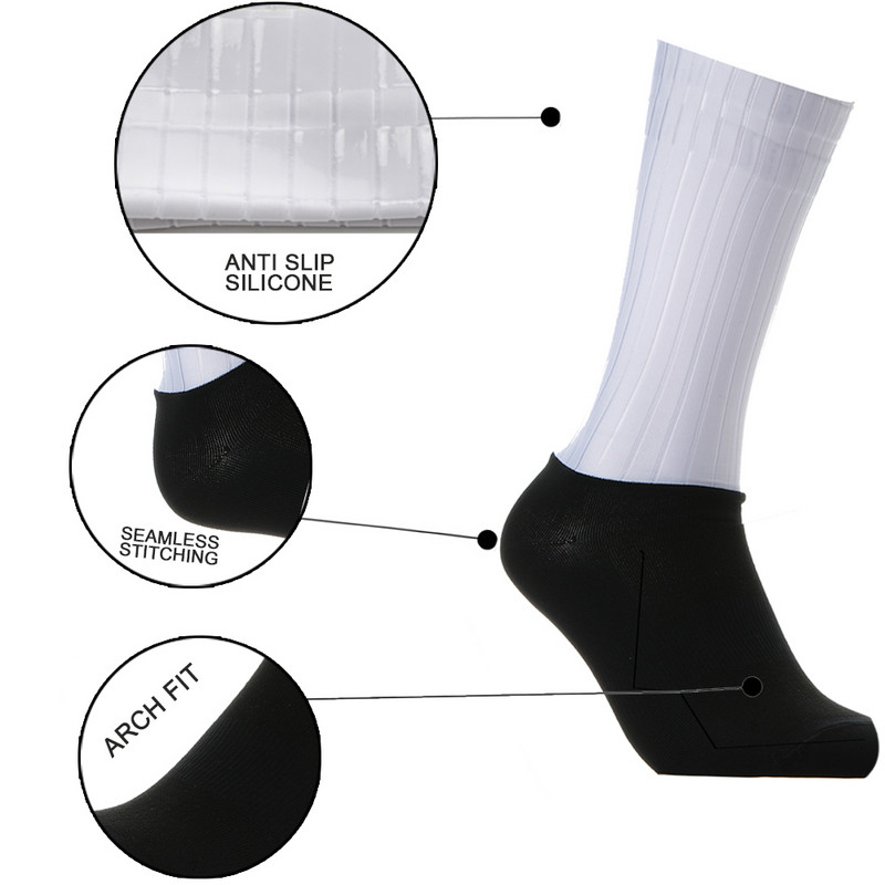 Libisemisvastased Silikoonist Õmblusteta Aero Sokid Uued Suvised Hingavad Jalgrattasokid Meeste Naiste Maanteeratas Calcetines Ciclismo