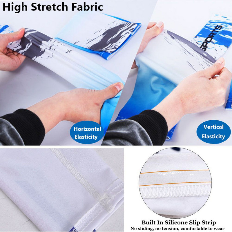 2db Kar ujjak Melegítők Sport ujjak Nap UV védelem Kézvédő Hűtő Melegítő Futás Horgászat Kerékpározás