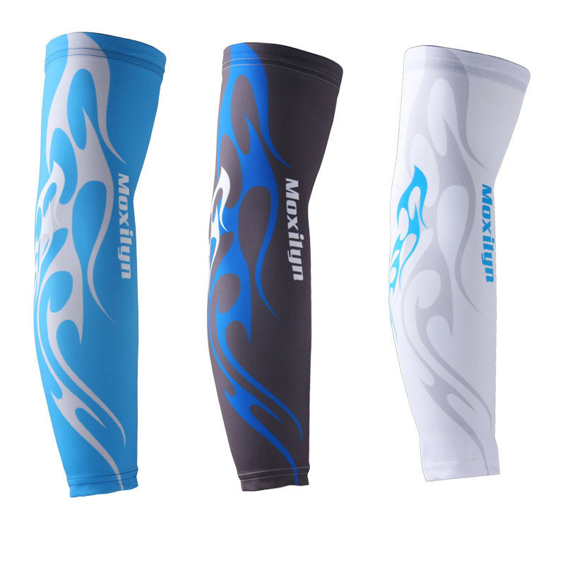 Aizsardzība UV 1 Roku Elpojošs Pāra Piedurknes Sausas Ātri Skriešanas Basketbola Elkoņu Sargs Fitnesa Roku sargi Sporta Riteņbraukšanas Roku Sildītāji