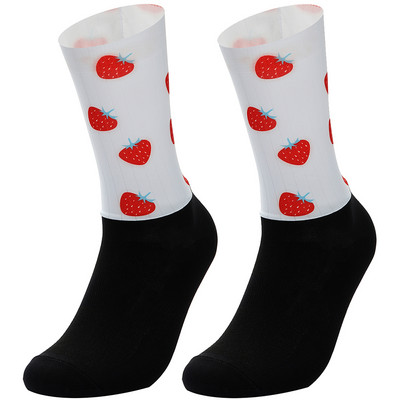 Krāsas 21 Jauns Materiāls Riteņbraukšanas Zeķes Smieklīgas Pretslīdes Vīriešu Sieviešu Velosipēdu Zeķes Neslīdošas Sporta Skriešanas Kempinga Zeķes