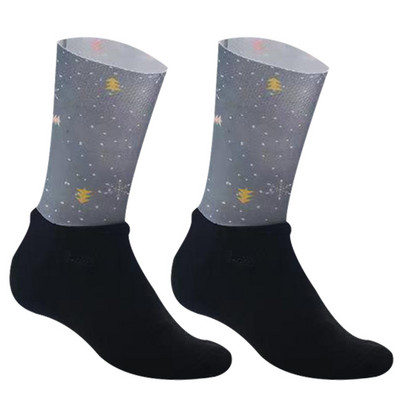 Krāsas 21 Jauns Materiāls Riteņbraukšanas Zeķes Smieklīgas Pretslīdes Vīriešu Sieviešu Velosipēdu Zeķes Neslīdošas Sporta Skriešanas Kempinga Zeķes