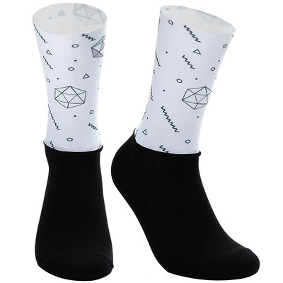 Krāsas 21 Jauns Materiāls Riteņbraukšanas Zeķes Smieklīgas Pretslīdes Vīriešu Sieviešu Velosipēdu Zeķes Neslīdošas Sporta Skriešanas Kempinga Zeķes