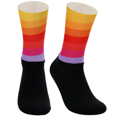 Krāsas 21 Jauns Materiāls Riteņbraukšanas Zeķes Smieklīgas Pretslīdes Vīriešu Sieviešu Velosipēdu Zeķes Neslīdošas Sporta Skriešanas Kempinga Zeķes