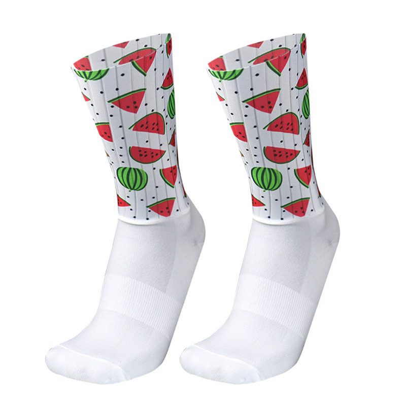 Jaunas velo zeķes vasaras foršas elpojošas neslīdoša silikona profesionālās sacīkstes aerosporta velo skriešanas zeķes Calcetines Ciclismo