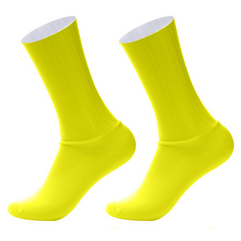 2023 Αντιολισθητικές κάλτσες Aero από σιλικόνη, Whiteline, ανδρικές κάλτσες ποδηλασίας, αθλητικές κάλτσες για τρέξιμο, Calcetines Ciclismo