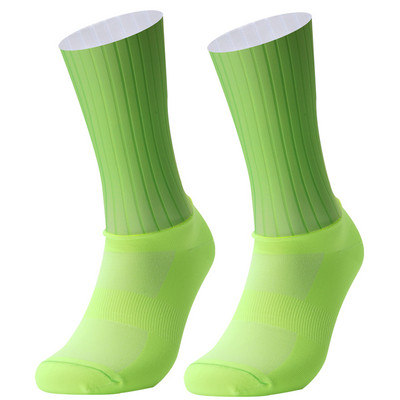 2023. gada pretslīdes silikona vasaras aerozeķes Whiteline riteņbraukšanas zeķes vīriešiem velosipēdiem sporta skriešanas velosipēda zeķes Calcetines Ciclismo