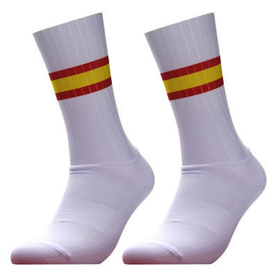 2023. gada pretslīdes silikona vasaras aerozeķes Whiteline riteņbraukšanas zeķes vīriešiem velosipēdiem sporta skriešanas velosipēda zeķes Calcetines Ciclismo