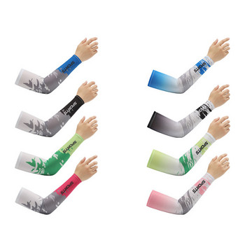2 бр. Унисекс охлаждащи бързосъхнещи ръкави за ръкави Спорт Бягане UV Защита от слънце На открито Мъже Риболов Колоездене Затопляне на ръкави