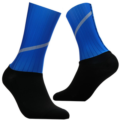 Sportlane elukutse Jalgrattasokid Meeste Libisemisvastased Õmblusteta Aero Bike Kulumiskindlad Maanteerattasokid Helkurkaitsesokid