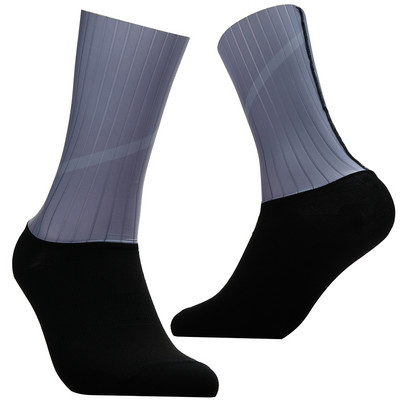 Sportlane elukutse Jalgrattasokid Meeste Libisemisvastased Õmblusteta Aero Bike Kulumiskindlad Maanteerattasokid Helkurkaitsesokid