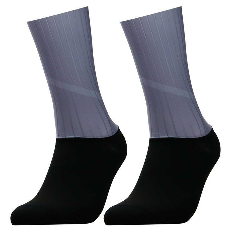 Sportlane elukutse Jalgrattasokid Meeste Libisemisvastased Õmblusteta Aero Bike Kulumiskindlad Maanteerattasokid Helkurkaitsesokid