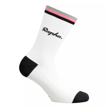 Нови ивични чорапи за колоездене Мъжки и дамски спортни чорапи за бягане Компресионни чорапи за велосипеди