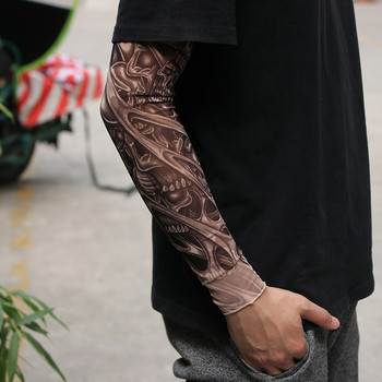 1 бр UV защита Унисекс Найлон Временна татуировка Фалшива татуировка Нагреватели за ръце Ръкави Мода Бягане Колоездене Аксесоари на открито