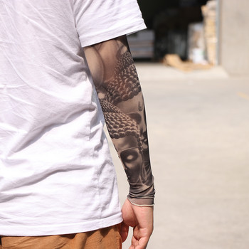 1 бр UV защита Унисекс Найлон Временна татуировка Фалшива татуировка Нагреватели за ръце Ръкави Мода Бягане Колоездене Аксесоари на открито