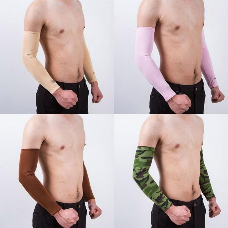 1 paar golfipüük ronimisvarruka varrukad Päikese UV-blokk Sport Jalgrattavarrukas Jooksuv UV-kaitse Võrkpall päikesekaitserihm