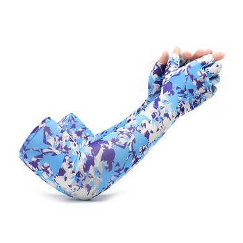 2 части Ръкави за ръце Ледена материя Дишаща Бързосъхнеща Спортно облекло за бягане Слънце UV защита Дълго покритие за ръце Колоездене Ръкави