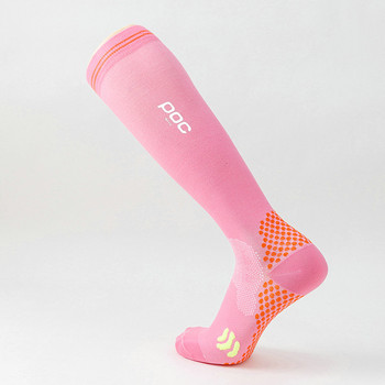 Νέες κάλτσες συμπίεσης MOTO POC Ψηλές κάλτσες Ανδρικές Γυναικείες Αθλητικές Κάλτσες για Μαραθώνιο Ποδηλασία Κάλτσες δρόμου Ποδήλατο Πολυεστέρας μέχρι το γόνατο
