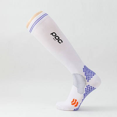 Jaunas Kompresijas Zeķes MOTO POC Augstas zeķes Vīriešu Sieviešu Sporta Zeķes Maratona Riteņbraukšanai Zeķes Šosejas velosipēds Poliesters līdz ceļiem