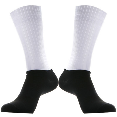 Silikona jaunas riteņbraukšanas zeķes Vīriešu sieviešu šosejas velosipēdu zeķes āra velozeķes kompresijas sporta zeķes