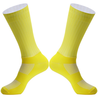 Silikona jaunas riteņbraukšanas zeķes Vīriešu sieviešu šosejas velosipēdu zeķes āra velozeķes kompresijas sporta zeķes