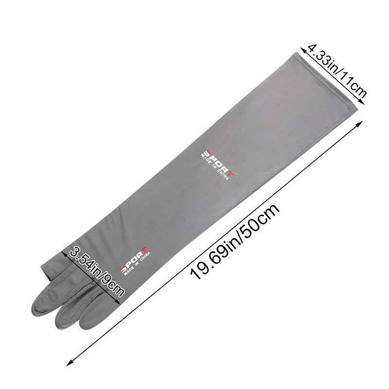 Vasaras piecu pirkstu ledus rokas piedurknes saules aizsarglīdzekļiem, elpojošs roku sildītājs āra sportam, skriešanai, vēsai zīda rokas piedurknei