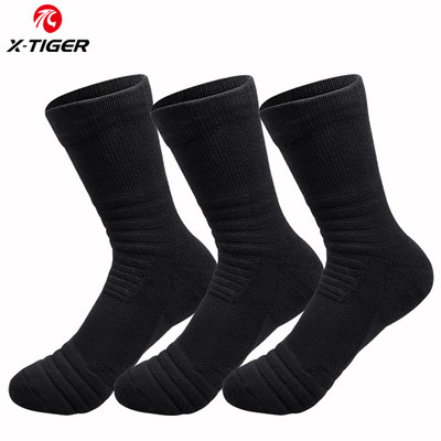 X-TIGER Spordisokid Unisex Jalgrattasokid Meeste Välispordi Sokid Rattajalatsid Maanteerattasokid Jooksukorvpall 3 paari