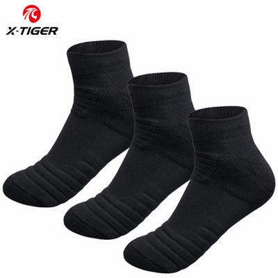 X-TIGER Spordisokid Unisex Jalgrattasokid Meeste Välispordi Sokid Rattajalatsid Maanteerattasokid Jooksukorvpall 3 paari