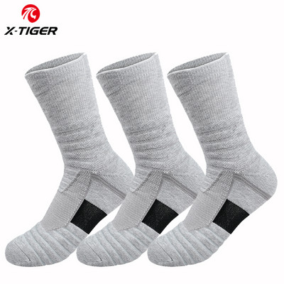 X-TIGER Spordisokid Unisex Jalgrattasokid Meeste Välispordi Sokid Rattajalatsid Maanteerattasokid Jooksukorvpall 3 paari