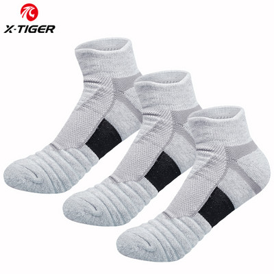 X-TIGER Spordisokid Unisex Jalgrattasokid Meeste Välispordi Sokid Rattajalatsid Maanteerattasokid Jooksukorvpall 3 paari