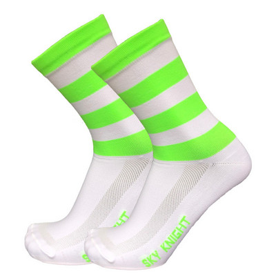 Νέα SKYKNIGHT 2style Compression Stripe Dot κάλτσες ποδηλάτου Ανδρικές Γυναικείες κάλτσες ποδηλασίας Επαγγελματικές αθλητικές αναπνέουσες κάλτσες αγωνιστικών ποδηλάτων