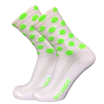 Νέα SKYKNIGHT 2style Compression Stripe Dot κάλτσες ποδηλάτου Ανδρικές Γυναικείες κάλτσες ποδηλασίας Επαγγελματικές αθλητικές αναπνέουσες κάλτσες αγωνιστικών ποδηλάτων