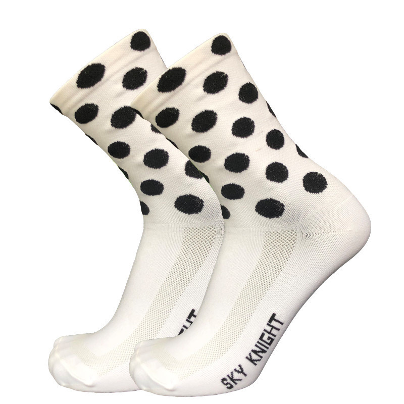 Uus SKYKNIGHT 2style Compression Stripe Dot Jalgrattasokid Meeste Naiste Rattasokid Professionaalsed Sportlikud Hingavad Rattasõidusokid
