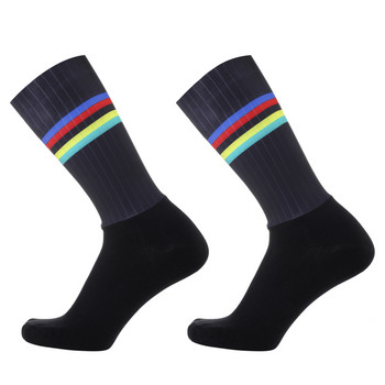Колоездене Нови чорапи Aero Pro Team Противохлъзгащи се силиконови шосейни чорапи Мъжки спортни Calcetines Ciclismo