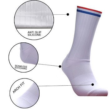 Pro BikeTeam Безшевни силикагел против хлъзгане Aero колоездене Чорапи Велосипед Спортни чорапи