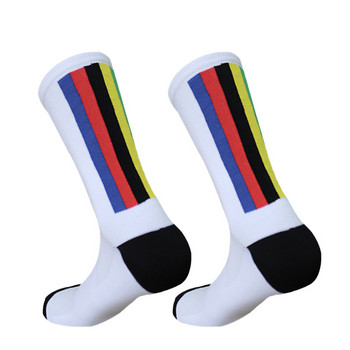 Нови професионални състезателни чорапи за колоездене раирани спортни чорапи дишащи чорапи за колоездене на открито мъже жени calcetines ciclismo hombre
