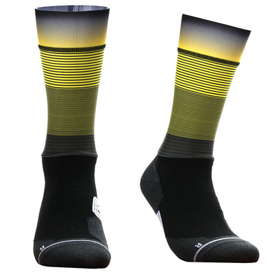 2023. gada jaunas bezšuvju pretslīdes riteņbraukšanas zeķes Profesionālās velosipēdistu komandas Aero Socks Outdoor Sport Road Bicycle Kompresijas zeķes Unisex