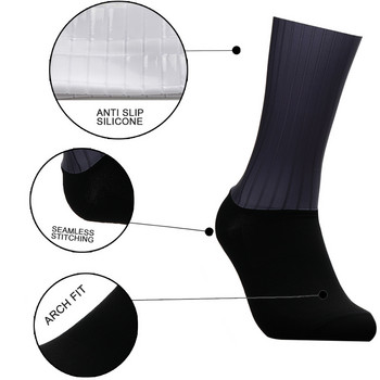 Нови силиконови противоплъзгащи безшевни чорапи за колоездене Мъжки професионални аеро чорапи Дишащи устойчиви на износване Road rapha Bike Socks Calcetines Ciclismo