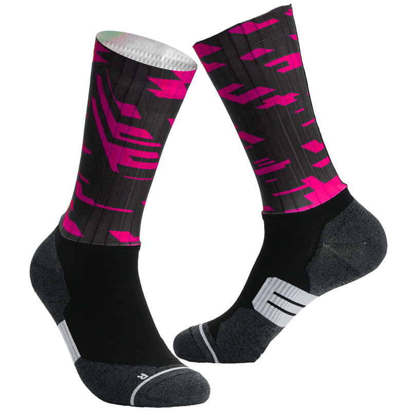 profesie 2023 șosete de ciclism alunecare din silicon de vară Aero pentru bărbați Coolmax ciclism echitație șosete de bicicletă șosete de baschet pentru respirație