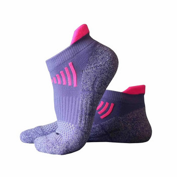 3 ζεύγη Γυναικείες κάλτσες για τρέξιμο για τρέξιμο Κάλτσες για υπαίθρια ποδηλασία Βαμβακερές κάλτσες μπάσκετ που αναπνέουν Κάλτσες για κάμπινγκ Fitness No Show Γυμναστήριο