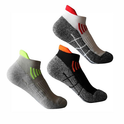 3 ζεύγη Γυναικείες κάλτσες για τρέξιμο για τρέξιμο Κάλτσες για υπαίθρια ποδηλασία Βαμβακερές κάλτσες μπάσκετ που αναπνέουν Κάλτσες για κάμπινγκ Fitness No Show Γυμναστήριο