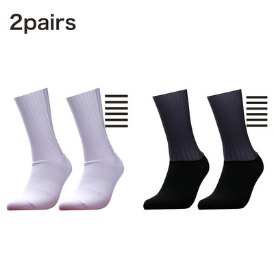 Silikona Jaunas Pretslīdes Bezšuvju Velo zeķes Vīriešu Pro Aero Zeķes Elpojošas Nodiluma Road rapha Velosipēdu zeķes Calcetines Ciclismo