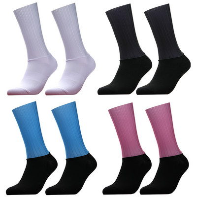New Anti Slip seamless Cycling Socks Integral Moulding High-tech Bike Sock Compression Bicycle Outdoor Running Sport Socks