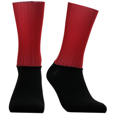 Jaunas pretslīdes bezšuvju riteņbraukšanas zeķes, integrētas formas, augsto tehnoloģiju velosipēdu zeķes kompresijas velosipēdam āra skriešanas sporta zeķes