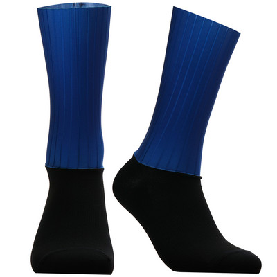 Jaunas pretslīdes bezšuvju riteņbraukšanas zeķes, integrētas formas, augsto tehnoloģiju velosipēdu zeķes kompresijas velosipēdam āra skriešanas sporta zeķes