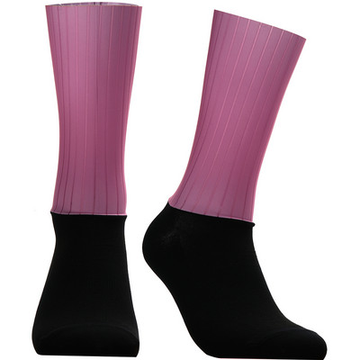 Jaunas pretslīdes bezšuvju riteņbraukšanas zeķes, integrētas formas, augsto tehnoloģiju velosipēdu zeķes kompresijas velosipēdam āra skriešanas sporta zeķes