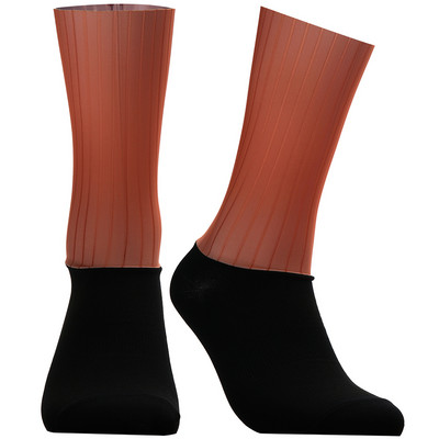 Jaunas pretslīdes bezšuvju riteņbraukšanas zeķes, integrētas formas, augsto tehnoloģiju velosipēdu zeķes kompresijas velosipēdam āra skriešanas sporta zeķes