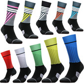 2023. gada jaunas bezšuvju pretslīdes riteņbraukšanas zeķes Profesionālās velosipēdistu komandas Aero Socks Outdoor Sport Road Bicycle Kompresijas zeķes Unisex